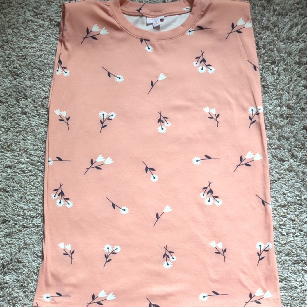 LuLaRoe Peach Floral Women's Top